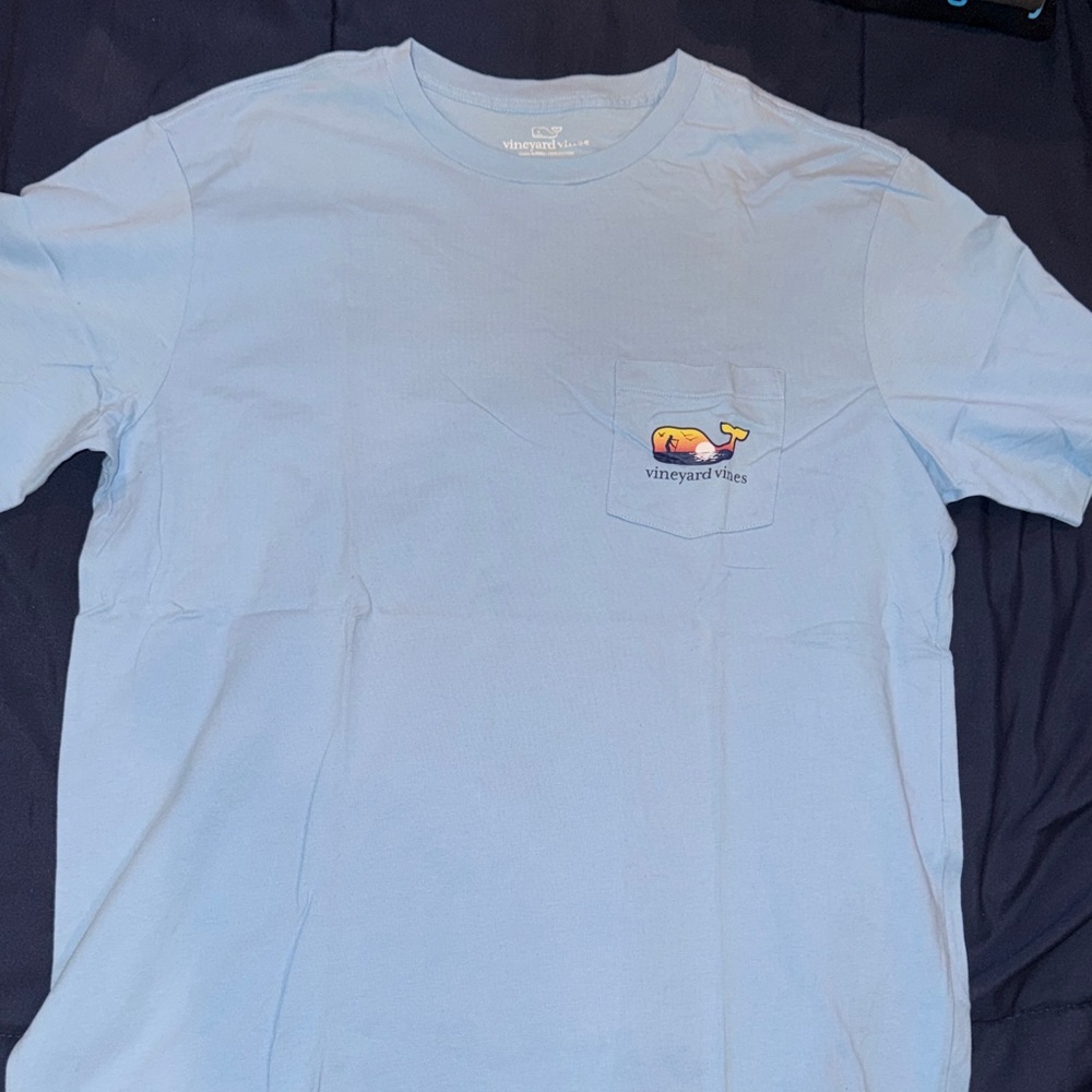 Vineyard Vines Men's Sky Blue Pocket Tee